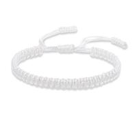 23 couleurs tibétain bouddhiste amour porte-bonheur bracelets tibétains bracelets pour femmes hommes noeuds faits à la main corde macramé Bracelet blanc