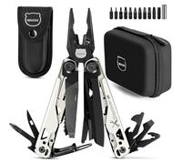 23 en 1 Outil Multifonction Portable avec Coffret Cadeau Premium,Blanc | Couteau de Camping Cool Gadgets pour Homme, Tournevis Scie Tournevis Décapsuleur Pince pour Petit Ami, Fils, Papa, Mari