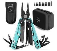 23 en 1 Outil Multifonction Portable avec Coffret Cadeau Premium,Bleu | Couteau de Camping Cool Gadgets pour Homme, Tournevis Scie Tournevis Décapsuleur Pince pour Petit Ami, Fils, Papa, Mari