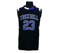 eSTAR Maillot de basket Nathan Scott 23 One Tree Hill – Brodé – Noir Taille M
