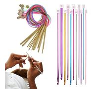 23 Pieces Tunisian Crochet Hook Set, Colorful Knitting Needles for Afghan Crochet, Long Crochet Hooks for Crafting and Knitting Projects, Beginner and Professional Tools