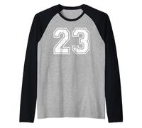 23 Sports d'équipe numéro Vingt-Trois Grunge Varsity Matching Manche Raglan