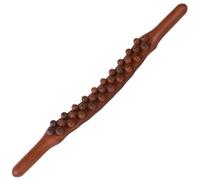 23 Stick de massage en bois avec 31 perles, rouleau de drainage lymphatique non glissé pour la mise en forme du corps, soulagement la douleur musculaire