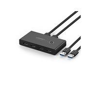 (#23) USB Switch Selector 2 USB Ports Sharing 4 USB Ports Switcher Adapter for Mouse, Keyboard, Printer
