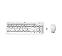 230 - Ensemble clavier et souris - sans fil - 2.4 GHz - QWERTY - Anglais - blanc - pour HP 24; Laptop 14, 14s, 15, 15s, 17; Pavilion 13, 14, 15;