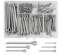 230 Pièces Goupille Fendue, 6 Tailles Différentes de Goupilles de Verrouillage M1 M2 M2.5 M3 M4 M5 Avec étui en Plastique Transparent pour L'Automobile, Marine, Machinerie, Moteurs, Bicyclettes