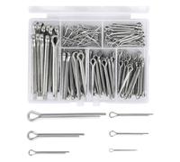 230 pièces Goupilles en acier inoxydable,6 tailles,Goupilles fendues acier inoxydable,Assortiment de goupilles,Goupilles fendues assortiment Kit, convient aux voitures, camions, tondeuses à gazon, etc