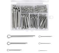 230 Pièces Goupilles Fendues en Acier Inoxydable Goupille de Retenue Assortiment Kit avec Boîte D'assortiment en 6 Tailles Différentes M1 M2 M2,5 M3 M4 M5 Assortiment Goupilles Fendues pour Voitures