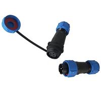 230 V 12 V IP68 13 mm 2,3 broches, 2 broches, 3 broches, connecteur rond femelle, connecteur avec couvercle, connecteur étanche pour jardin, bateau, voiture (3 broches)