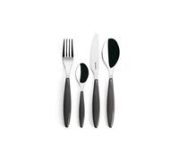 Guzzini Ménagère Feeling – 24 pièces – Noire – 15,8 x 7,5 x h25,5 cm