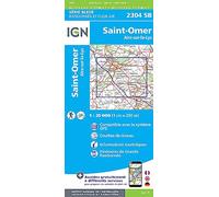 IGN Carte de randonnée Série Bleue n° 2304 – Saint-Omer, Aire-sur-la-Lys