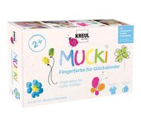 [23050] KREUL Mucki Peinture au doigt pour enfants chanceux, 6 x 50 ml