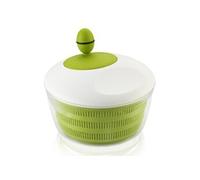 Leifheit Essoreuse à salade Trend 23069 – 4L, poignée ergonomique, manivelle – blanc/vert
