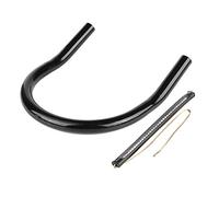 230Mm Courbe Moto Arrière Siège Cadre Boucle Hoop Support Avec Led Light Bar Pour La Sécurité de Nuit Universal Fit Noir Métal Dirt Bike Cruiser Chopper DIY Accessoire (Tuyau de pliage de 210 mm)