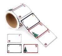 230pcs Étiquettes Autocollantes de Noël, Étiquettes Thermiques de Noël Étiquettes d'Imprimante Polyvalentes pour Enveloppe Carte de Voux Adresse Nom Étiquette Cadeau Décalcomanie