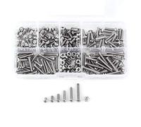 230pcs M3 en Acier Inoxydable SS304 HEX-SOCKEL VIS et écrous avec Boîte - Ensemble de Fixation Idéal pour la Maison, le Bureau et la Machine Réparation - 304 ACTEUR INOXEUX - Silver - Métrique