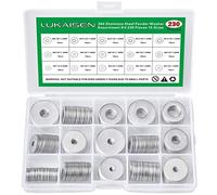 230Pièces Rondelles Plates Larges, Rondelles en Acier Inoxydable, Rondelle étanchéité Ronde Fixation Meuble pour Vis Boulons, Ensembles d'Outils à Main, M3/M4/M5/M6/M8/M10/M12