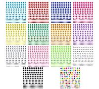2310 PCS Strass Autocollant Visage, 3/4/5/6MM Strass Maquillage Strass Visage Auto-AdhÉSif Cristal Autocollants Pierres PrÉCieuses Autocollants pour DIY Nail Body Maquillage