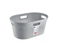 231009 Infinity Dots Panier à Linge Plastique Gris 59 x 38 x 27 cm