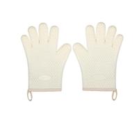 232,2 °C Gants de cuisine en silicone anti-brûlure résistants à la chaleur jusqu'à 232,2 °C Design à cinq doigts Souple Antidérapant Cuisine Beige
