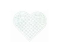 [233-3] Hama Lot de 3 Plaques pour perles Midi Coeur grand modèle Blanc