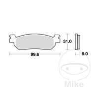 TRW Jeu de plaquettes de frein MCB699 Arrière Yamaha YZF-R6 600 1999-2003