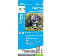 IGN Carte 2343ET Castres - Le Sidobre PNR Haut Languedoc