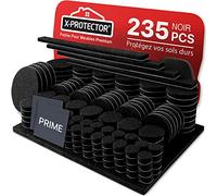 235 PCS Patins en Feutre Auto-Adhésifs X-Protector - Patins pour Meubles Noir - Patin Meuble - Patin Feutre Autocollant - Patins Glisseurs pour Meubles - Protégez Vos Sols!