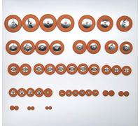 235 Tampons Soundman® pour Saxophone Alto - Lot Universel - Cuir - 5 x 47 pièces = 235 Coussinets (Résonateurs en Métal)