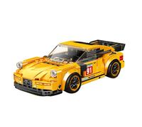 236 pièces Blocs de construction pour modèle réduit de voiture de sport jaune 91, assemblage de petites pièces, kit de construction éducatif à monter soi-même, cadeau pour garçons, objet de décoration