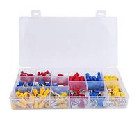 236Pcs Crimping Terminals Set | Copper Tin - Plated Wire Connectors | Insulating Tube Block for Distribution Boxes/Solar Panels/Home Appliances