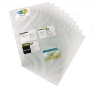 [2389-19] DURABLE Lot de 10 pochettes pour cartes de visite Format A4