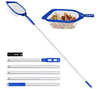 238cm Epuisette De Surface Piscine, Epuisette Piscine Maille Extra Fine, Epuisette Piscine Fond Avec Manche, Epuisette Spa Maille Extra Fine, Filet Piscine, Kit Nettoyage Piscine, Épuisette Pour Étang