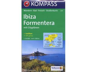 239 ibiza - formentera 1/50 000 - Collectif - Kompass Karten - broché - Atlas / carte