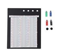 2390 Planche d'expérimentation sans soudure pour prototypage de circuit, 4 bornes de liaison, 3 bornes et 5 bandes de bus, planche d'essai réutilisable en ABS et aluminium