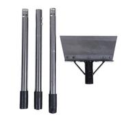 23CM Garden Shovel, Garden Flat Shovel, Weeding Tool, Multifunctional Heavy Duty Flat Ice Weeding Scraper with Teeth, 47.2in Adjustable Handle, Tainless Steel, Manganese Steel Weed