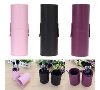 23cm Pu Cuir Vide Maquillage Brosse Conteneur Sac Support Voyage Pinceaux Cosmétiques Stylo Case Stockage Brosses Organisateur Maquillage Outils