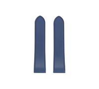 23mm 25mm Compatible avec Cartier Santos 100 Bracelet de montre en caoutchouc de Silicone boucle en métal hommes(Blue-no buckle,Width 25mm)