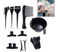 23pcs Hair Colouring Accessory Kit Bowl Dye Comb Detangling Hair Brushes Plum,Comb Brush Bowl for Hair Coloring Dye Bleaching Hairstyle