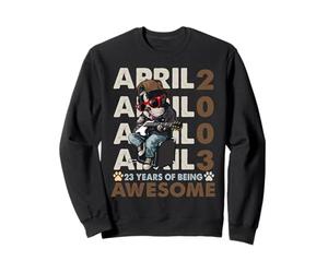 23rd Birthday Dog Lover April 2003 Vintage 23 Years Old Men Sweatshirt