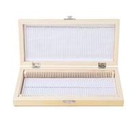 23x10,6x3,5cm / 9,1x4,2x1,4in Boîte de Rangement pour Diapositives en Bois, Contient 50 Diapositives Coffret de Lames de Microscope Préparées Coffret en Bois pour Lames de Microscope