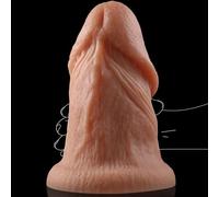 24 × 11,5 cm Gode Réaliste XXL avec Relief de Texture de Peau, Large Diametre Gode Enorme avec Ventouse Puissante pour Étirement Anal Extrême, Gros Sextoyse Double Densité Silicone pour Homme Gay