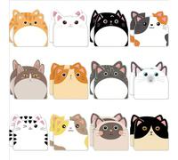 24/12/6-Pack Notes adhésives mignonnes de chat, Notes adhésives d'animaux de la ferme, Bloc-notes, Bloc-mémo, Notes adhésives amusantes, Fournitures de bureau, Articles ménagers, Fournitures scolaires