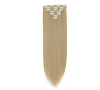 24 "16 Clips 7 pièces/ensemble pince longue droite synthétique dans les Extensions de cheveux, postiche Invisible lisse résistante à la chaleur for les femmes Hair Extensions(16-613)