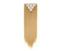 24 "16 Clips 7 Pièces/ensemble Pince Longue Droite Synthétique Dans Les Extensions De Cheveux, Postiche Invisible Lisse Résistante À La Chaleur Installation et enlèvement faciles(27)