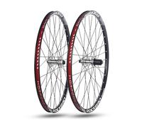 24/26/27.5/29'' Paire De Roues pour Vélo De Montagne Axe Traversant Jantes en Alliage D'aluminium À Double Couche Frein À Disque Moyeu 32H pour 7/8/9/10/11 Vitesses(Silver,29'')
