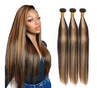 24 26 28 Inch P427 Straight Bundles Highlight Ombre Human Hair Bundles 3 Bundles Total 300g 8A Unprocessed Virgin Remy Hair Extensions Perruques Bundles Human Hair