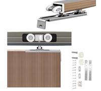 24 30 40 50 60 70 80 90 100 pouces Quincaillerie de porte coulissante robuste avec mécanisme de fermeture en douceur, alliage d'aluminium robuste(Brass,38in/97cm)