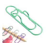 24/36pcs Heart Shaped Metal Pen Clip, Cute Paper Clip Pen Holder for Notebook, Durable Stainless Steel Organizer for Pens, Journals, Planners, Students & Office (Green,36pcs)