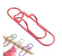 24/36pcs Heart Shaped Metal Pen Clip, Cute Paper Clip Pen Holder for Notebook, Durable Stainless Steel Organizer for Pens, Journals, Planners, Students & Office (Red,12pcs)